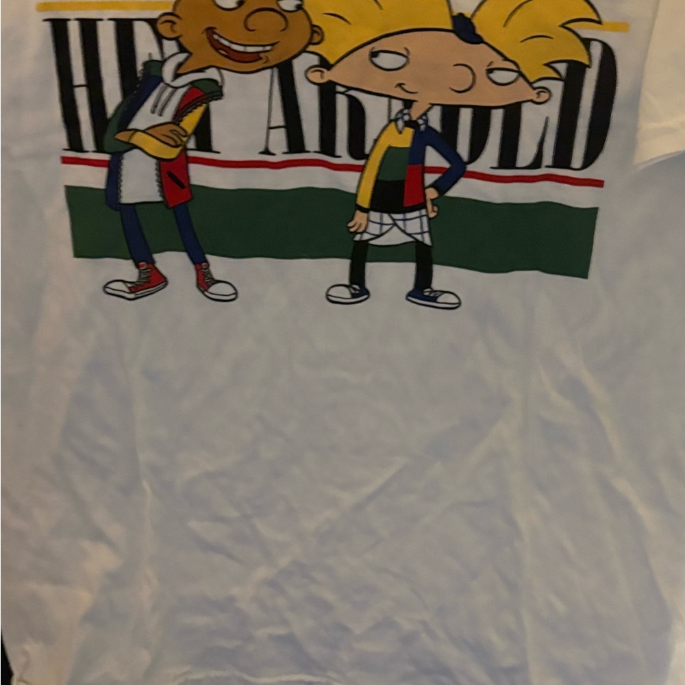 Hey Arnold Kids Graphic T-Shirt -‎ White nwot